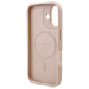 Kryt Guess 4G Logo Plate MagSafe pro iPhone 16 - růžová