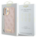 Kryt Guess 4G Logo Plate MagSafe pro iPhone 16 - růžová