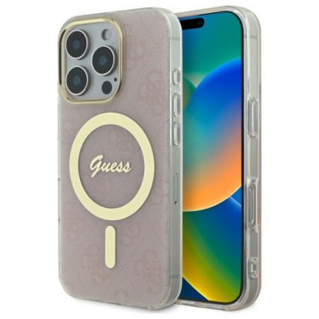 Kryt Guess IML 4G MagSafe pro iPhone 16 Pro Max - pink