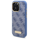 Kryt Guess 4G Logo Plate MagSafe iPhone 16 Pro Max - modrý