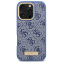 Kryt Guess 4G Logo Plate MagSafe iPhone 16 Pro Max - modrý