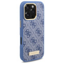 Kryt Guess 4G Logo Plate MagSafe iPhone 16 Pro Max - modrý