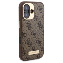 Kryt Guess 4G Logo Plate pro iPhone 16 Plus – hnědá
