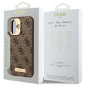 Kryt Guess 4G Logo Plate pro iPhone 16 Plus – hnědá