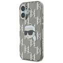 Kryt Karl Lagerfeld IML Karl Head pro iPhone 16 - černý