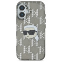Kryt Karl Lagerfeld IML Karl Head pro iPhone 16 - černý