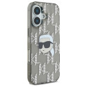 Kryt Karl Lagerfeld IML Karl Head pro iPhone 16 - černý