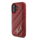 Kryt Karl Lagerfeld DIAGONAL QUILTED SCRIPT iPhone 16 - červený
