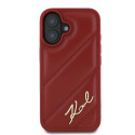 Kryt Karl Lagerfeld DIAGONAL QUILTED SCRIPT iPhone 16 - červený