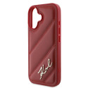 Kryt Karl Lagerfeld DIAGONAL QUILTED SCRIPT iPhone 16 - červený