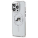 Kryt Karl Lagerfeld IML Metal pro iPhone 14 Pro Max - bílá