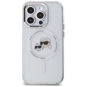 Kryt Karl Lagerfeld IML Metal pro iPhone 14 Pro Max - bílá