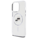 Kryt Karl Lagerfeld IML Metal pro iPhone 14 Pro Max - bílá