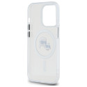 Kryt Karl Lagerfeld IML Metal pro iPhone 14 Pro Max - bílá
