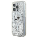 Kryt Karl Lagerfeld LIQUID GLITTER MagSafe pro iPhone 16 Pro - clear