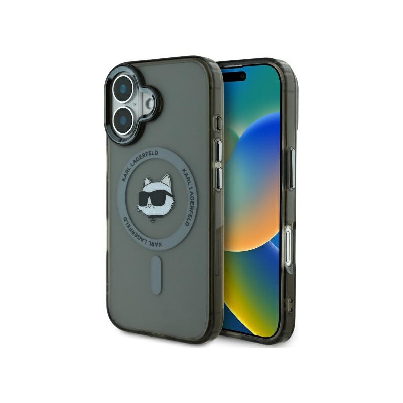Kryt Karl Lagerfeld CHOUPETTE HEAD IML pro iPhone 16 Plus - černý