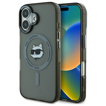 Kryt Karl Lagerfeld CHOUPETTE HEAD IML pro iPhone 16 Plus černý