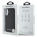 Kryt Karl Lagerfeld FW Metal Plate iPhone 16 Plus černý