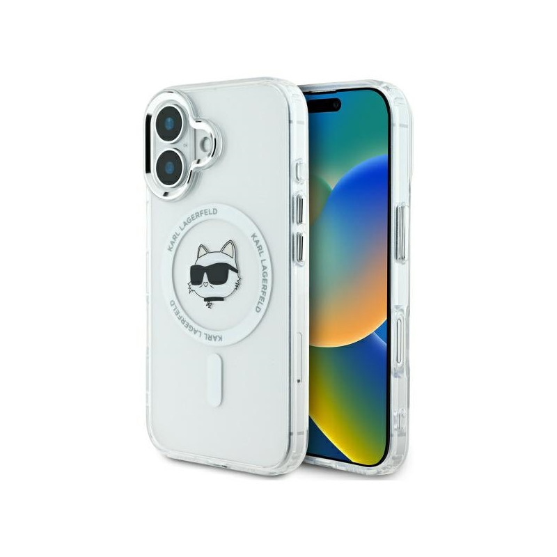 Kryt Karl Lagerfeld CHOUPETTE Head IML pro iPhone 16 - bílý