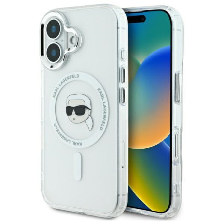 Kryt Karl Lagerfeld IML Metal Karl Head pro iPhone 16