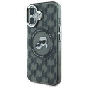 Kryt Karl Lagerfeld IML Monogram pro iPhone 16 - černý