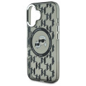 Kryt Karl Lagerfeld IML Monogram pro iPhone 16 - černý