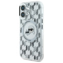 Kryt Karl Lagerfeld IML Monogram pro iPhone 16 - čirá