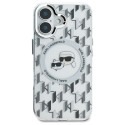 Kryt Karl Lagerfeld IML Monogram pro iPhone 16 - čirá