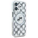 Kryt Karl Lagerfeld IML Monogram pro iPhone 16 - čirá