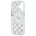 Kryt Karl Lagerfeld IML Monogram pro iPhone 16 - čirá