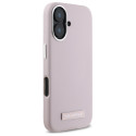 Kryt Karl Lagerfeld FW Metal Plate pro iPhone 16 - růžový