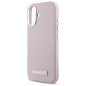 Kryt Karl Lagerfeld FW Metal Plate pro iPhone 16 - růžový