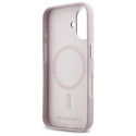 Kryt Karl Lagerfeld FW Metal Plate pro iPhone 16 - růžový
