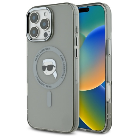 Kryt Karl Lagerfeld IML Metal Karl Head iPhone 16 Pro Max