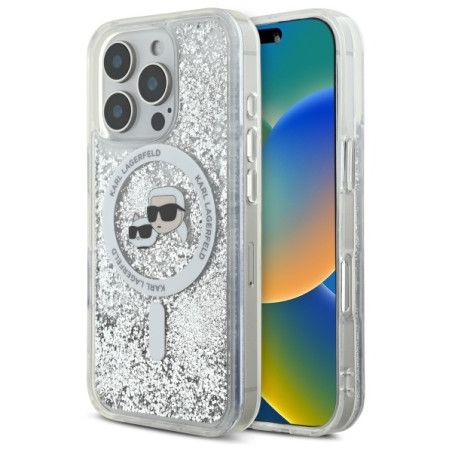 Kryt Karl Lagerfeld LIQUID GLITTER iPhone 16 Pro Max čirý
