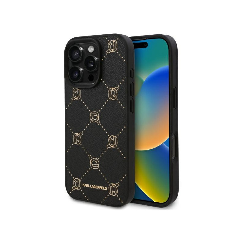 Kryt Karl Lagerfeld KARL HEAD pro iPhone 16 Pro Max - černý