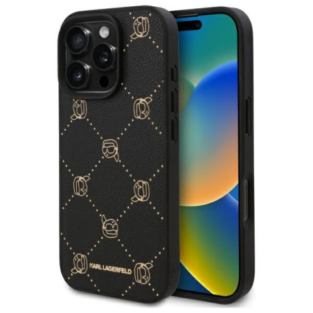 Kryt Karl Lagerfeld KARL HEAD pro iPhone 16 Pro Max – černý
