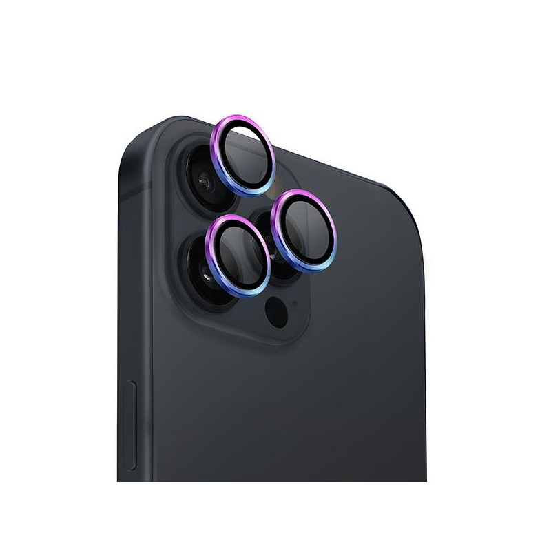 Ochranné sklo UNIQ OPTIX pro iPhone 16 Pro / 16 Pro Max - duhové (iridescent)