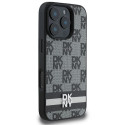 Kryt DKNY CHECKERED PATTERN pro iPhone 16 Pro - černý