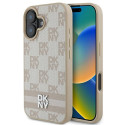 Kryt DKNY CHECKERED PATTERN pro iPhone 16 - růžový