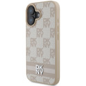 Kryt DKNY CHECKERED PATTERN pro iPhone 16 - růžový