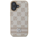Kryt DKNY CHECKERED PATTERN pro iPhone 16 - růžový