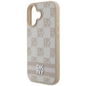 Kryt DKNY CHECKERED PATTERN pro iPhone 16 - růžový