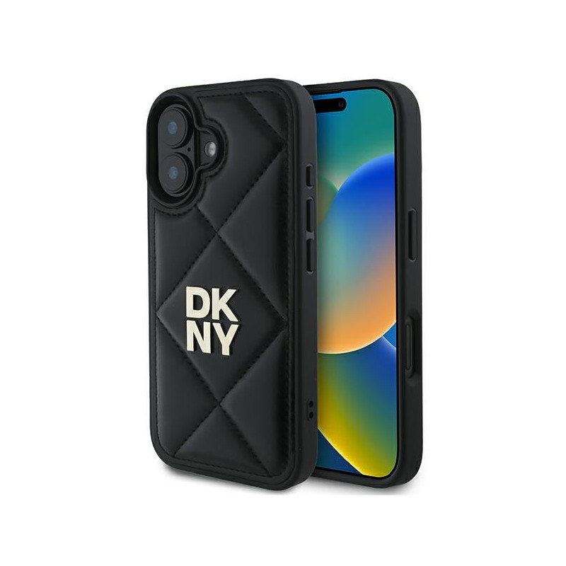 Kryt DKNY QUILTED STACK pro iPhone 16 - černý
