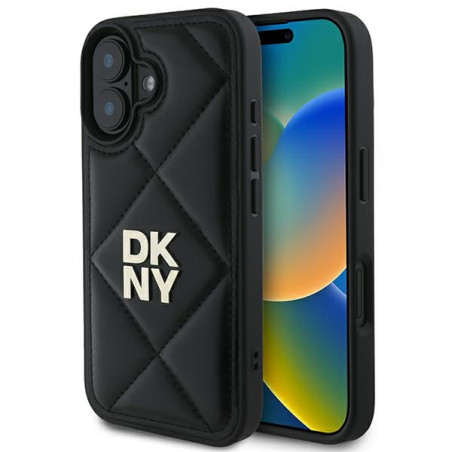 Kryt DKNY QUILTED STACK pro iPhone 16 - černý