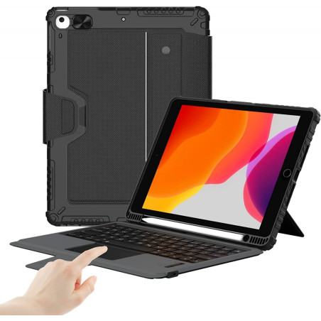NILLKIN Bumper Combo Keyboard Case Ultra odolný obal s klávesnici a touchpadem pro iPad 10,2" (7/8/9 gen.) a Pencil, černý
