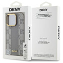 Kryt DKNY Leather Checkered iPhone 14 Pro - beige