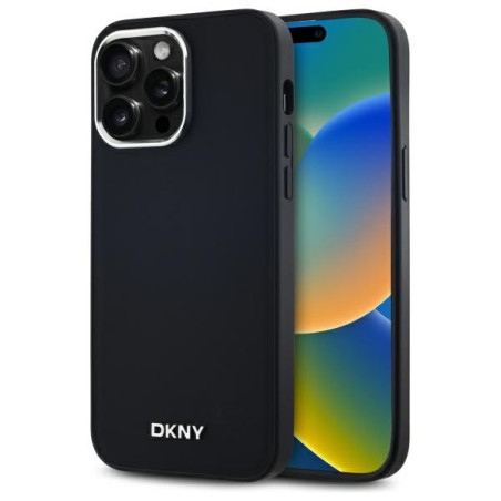 Kryt DKNY PLAIN LOGO pro iPhone 14 Pro Max černý