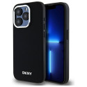 Kryt DKNY PLAIN LOGO MagSafe pro iPhone 15 Pro – černý