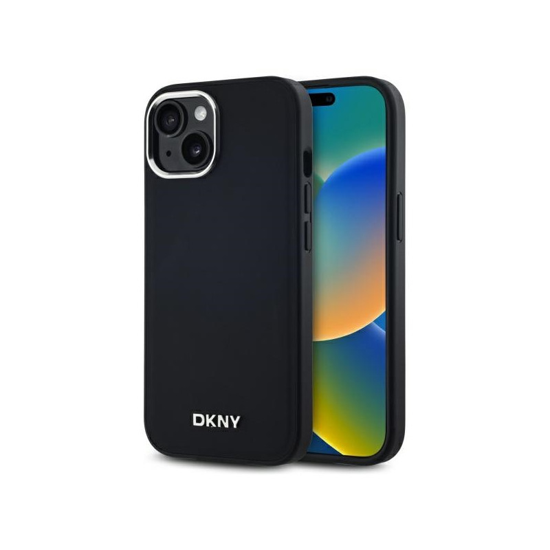 Kryt DKNY PLAIN LOGO pro iPhone 15 Plus - černý